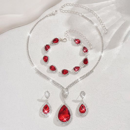Thalira Bloodwynne Schmuckset | Weißgold