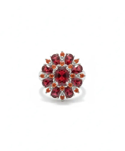 Scharlachrot Blütenblatt Ring | Gold