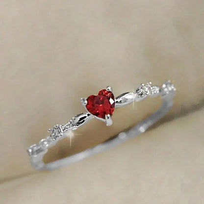 Gold Rubin Herz-Ring