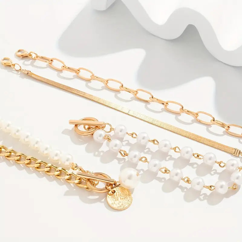 Premium Mehrreihig Perlenarmband-Set