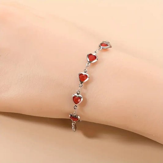 Ophelyra Garnetelle Armband | Weißgold