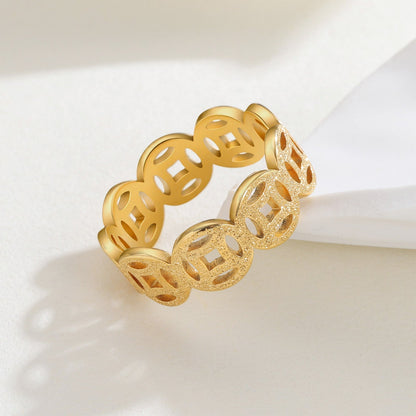 Ella Klassisch Pattern Ring | Gold