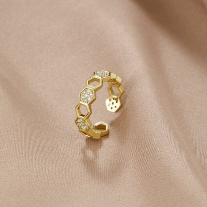 Gold Geometrisch Offen Ring