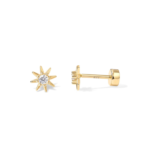 Sonnenstrahl Ohrringe | Gold